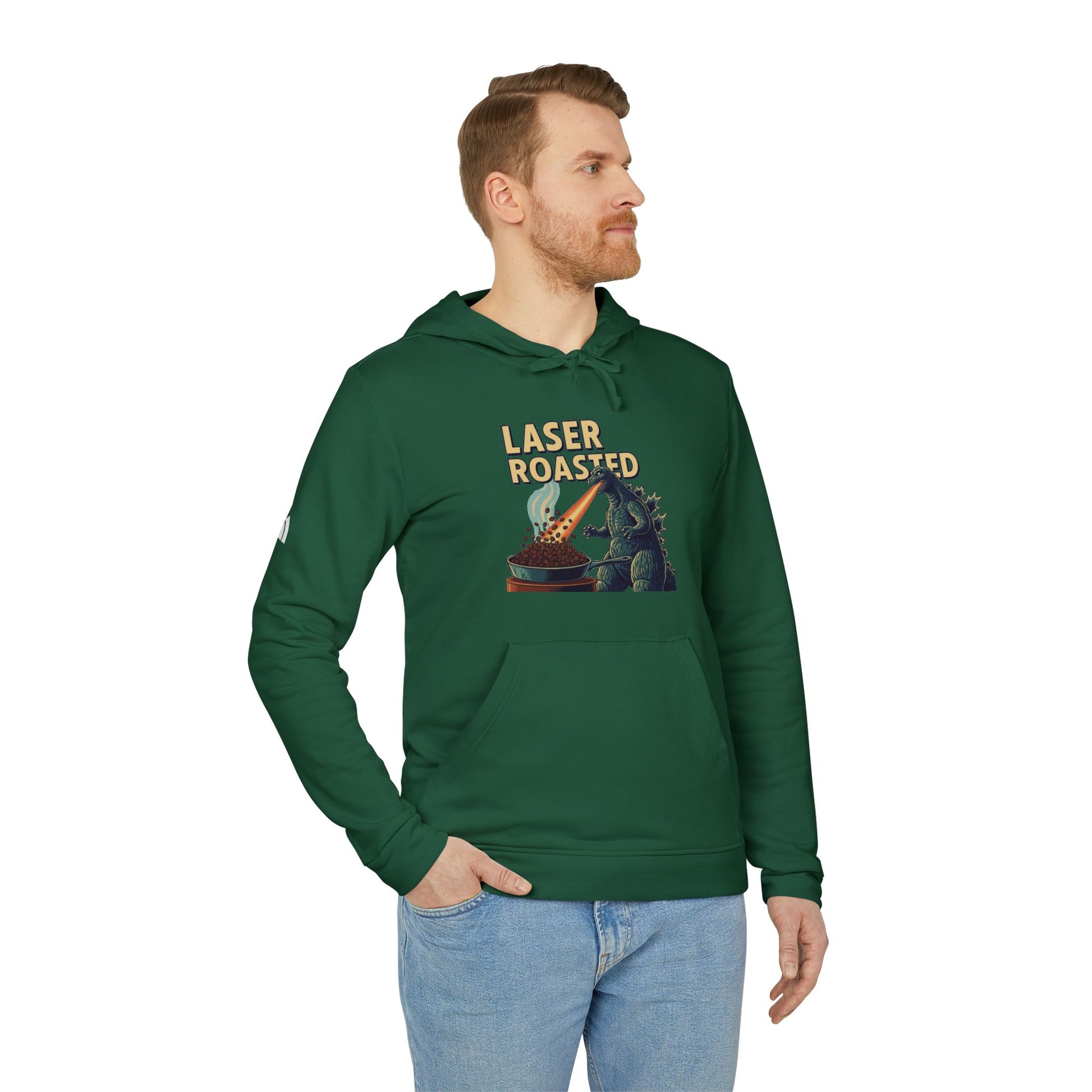Laser Roasted Coffee Monster Hoodie – Unisex Fleece Sweatshirt by Adidas