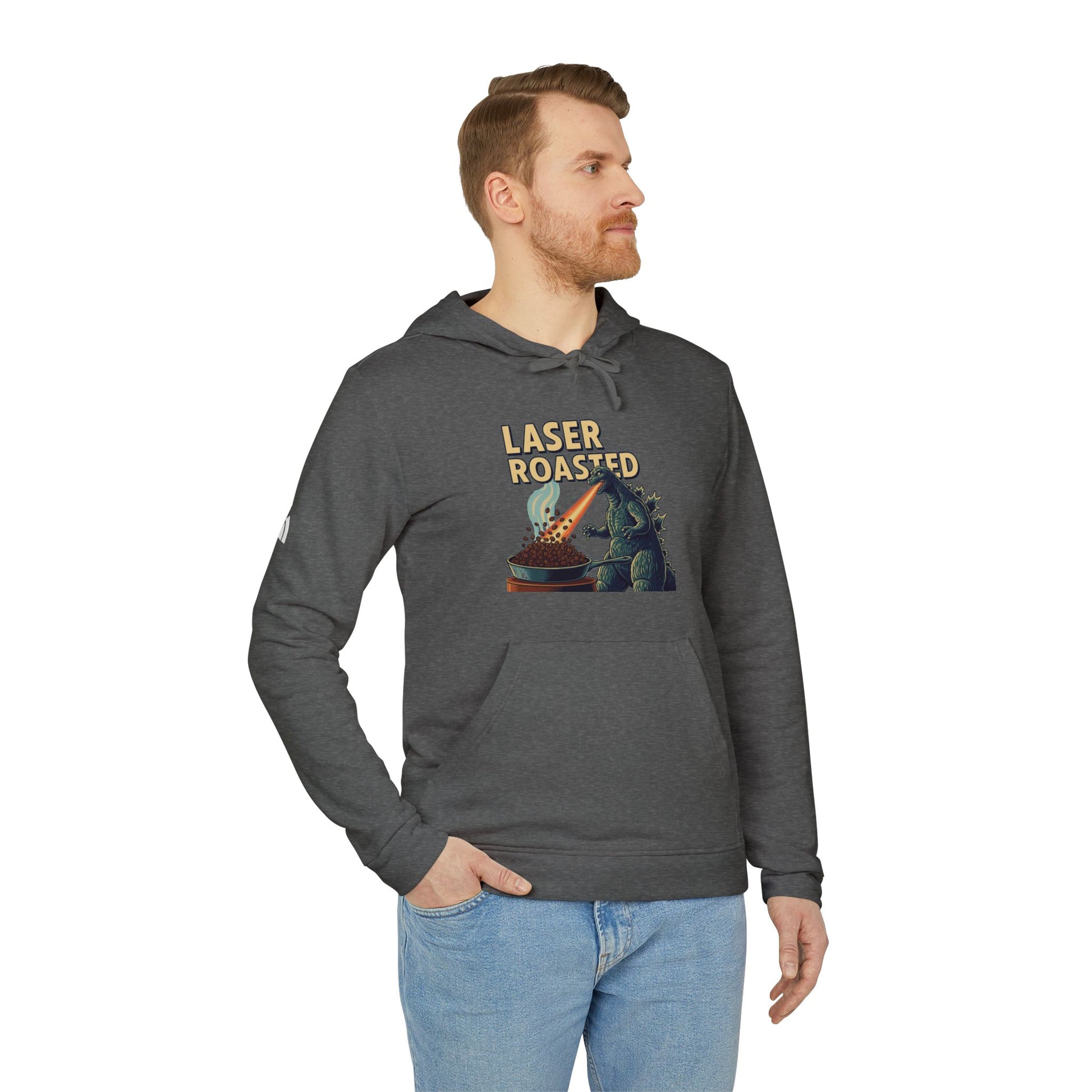 Laser Roasted Coffee Monster Hoodie – Unisex Fleece Sweatshirt by Adidas