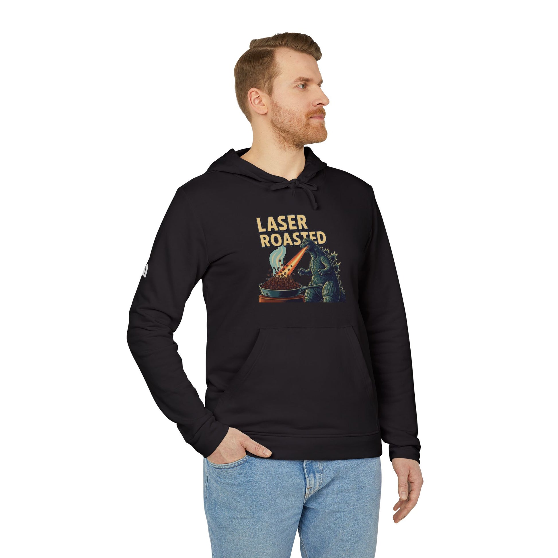 Laser Roasted Coffee Monster Hoodie – Unisex Fleece Sweatshirt by Adidas