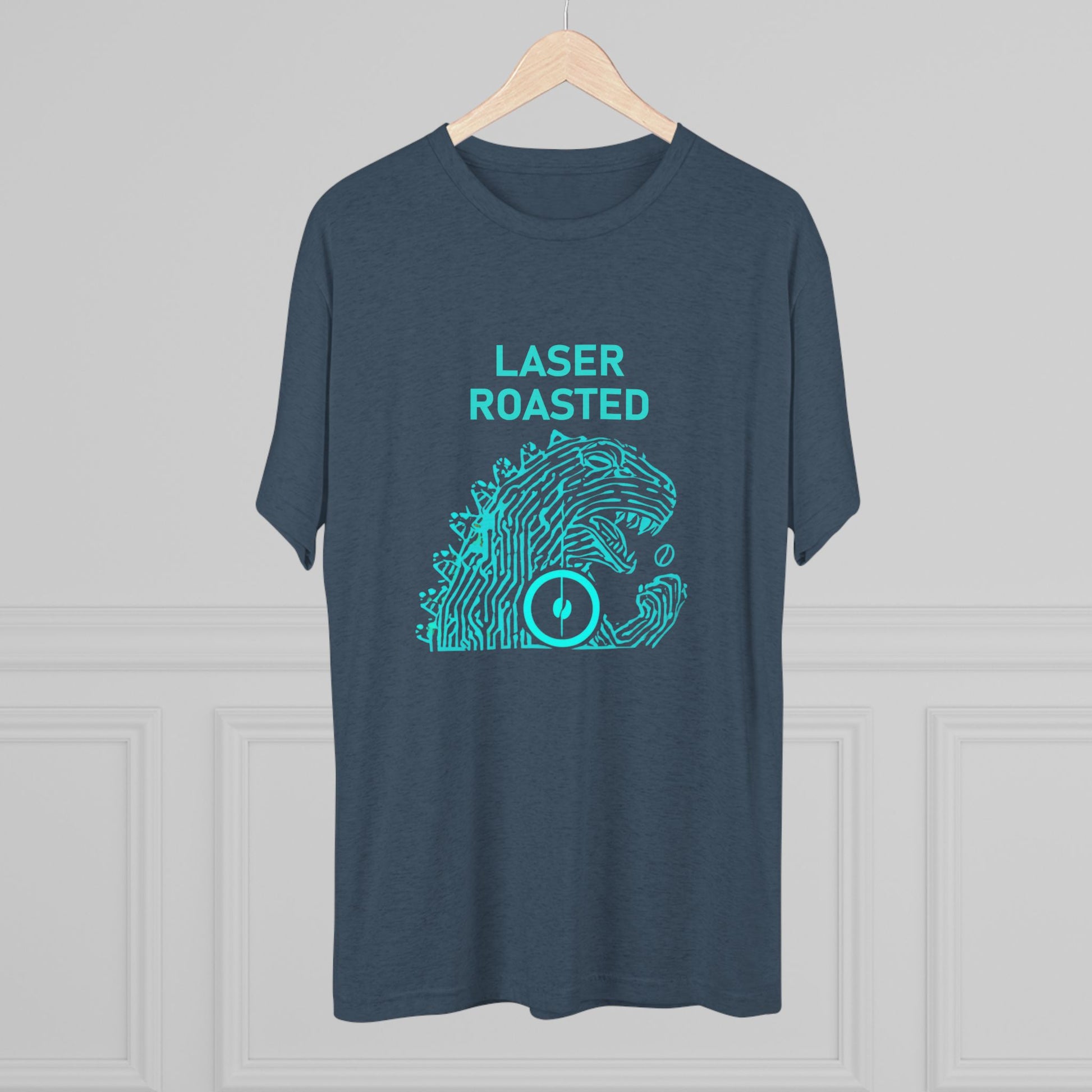 Laser Roasted Coffee Monster Crew Tee | Unisex Tri-Blend Shirt