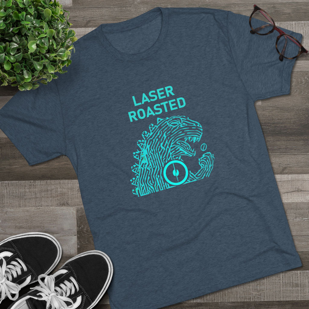 Laser Roasted Coffee Monster Crew Tee | Unisex Tri-Blend Shirt