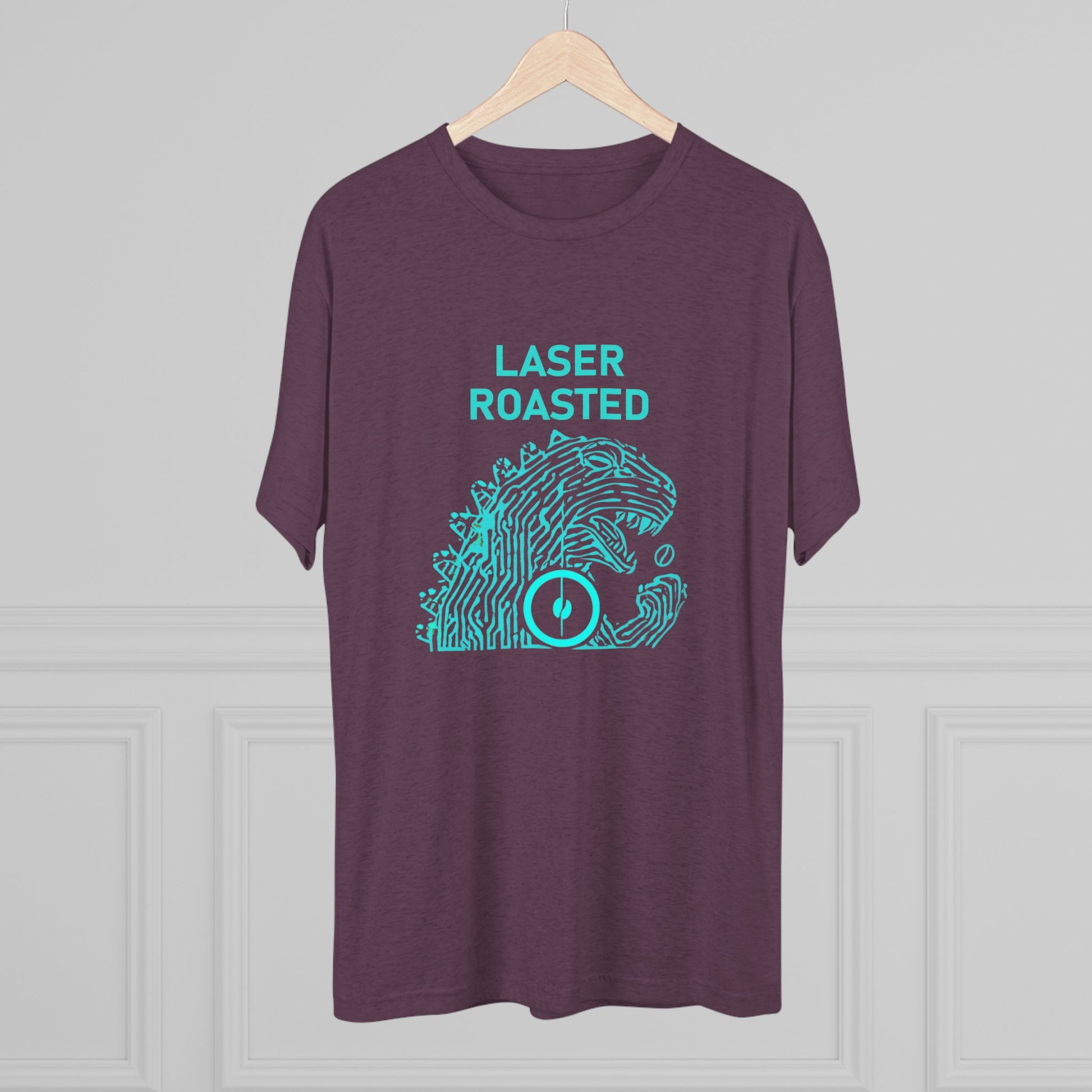 Laser Roasted Coffee Monster Crew Tee | Unisex Tri-Blend Shirt