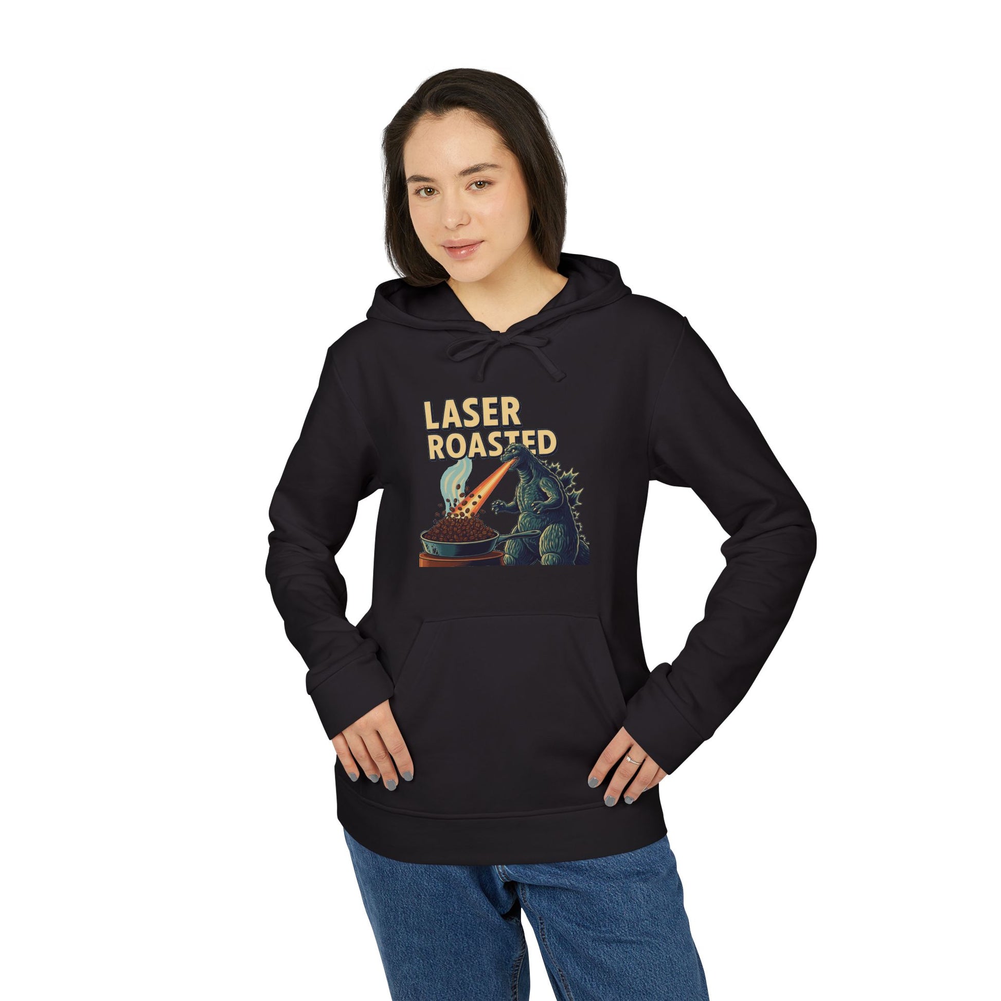 Laser Roasted Coffee Monster Hoodie – Unisex Fleece Sweatshirt by Adidas