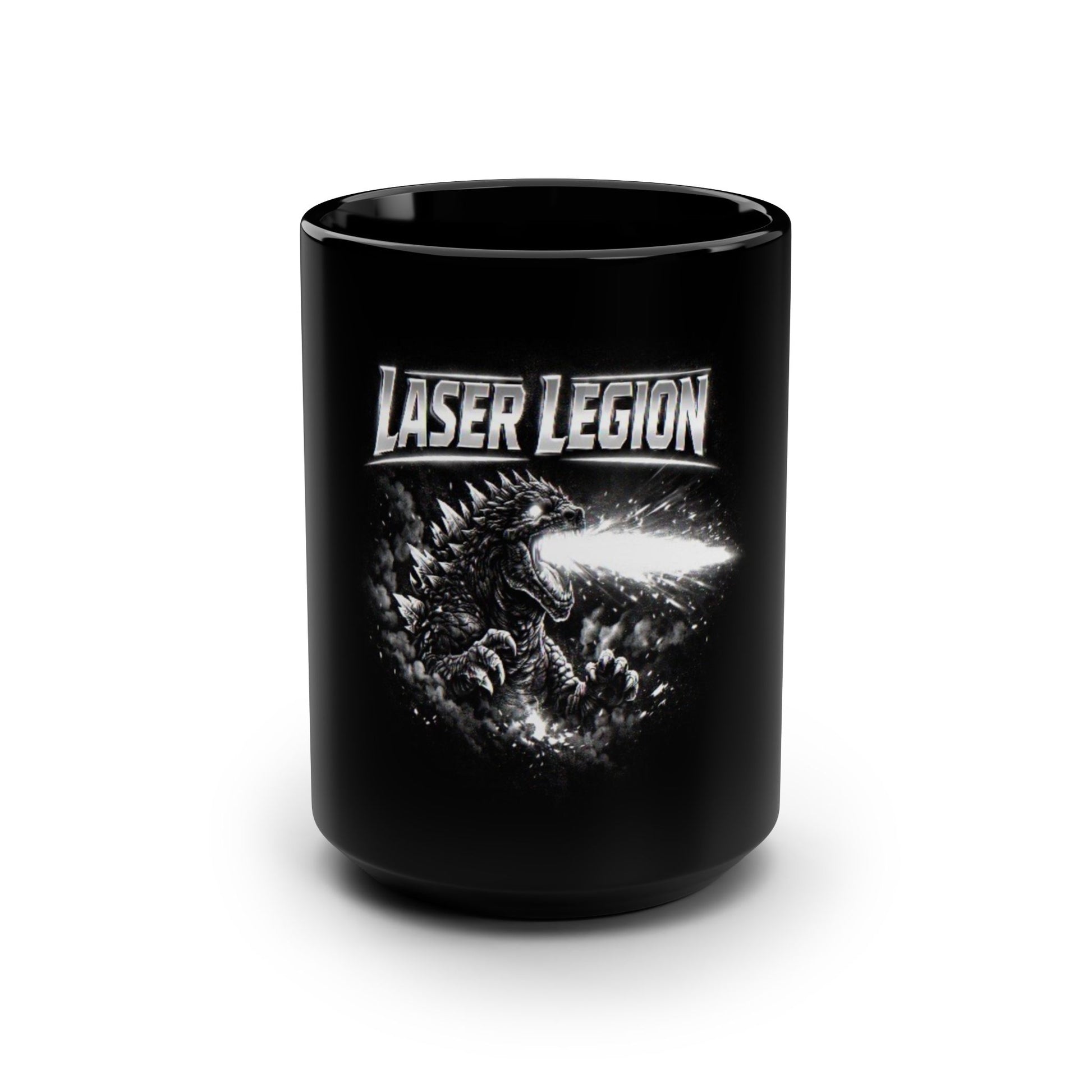 Laser Legion Black Ceramic Mug — 15oz Monster Coffee Cup