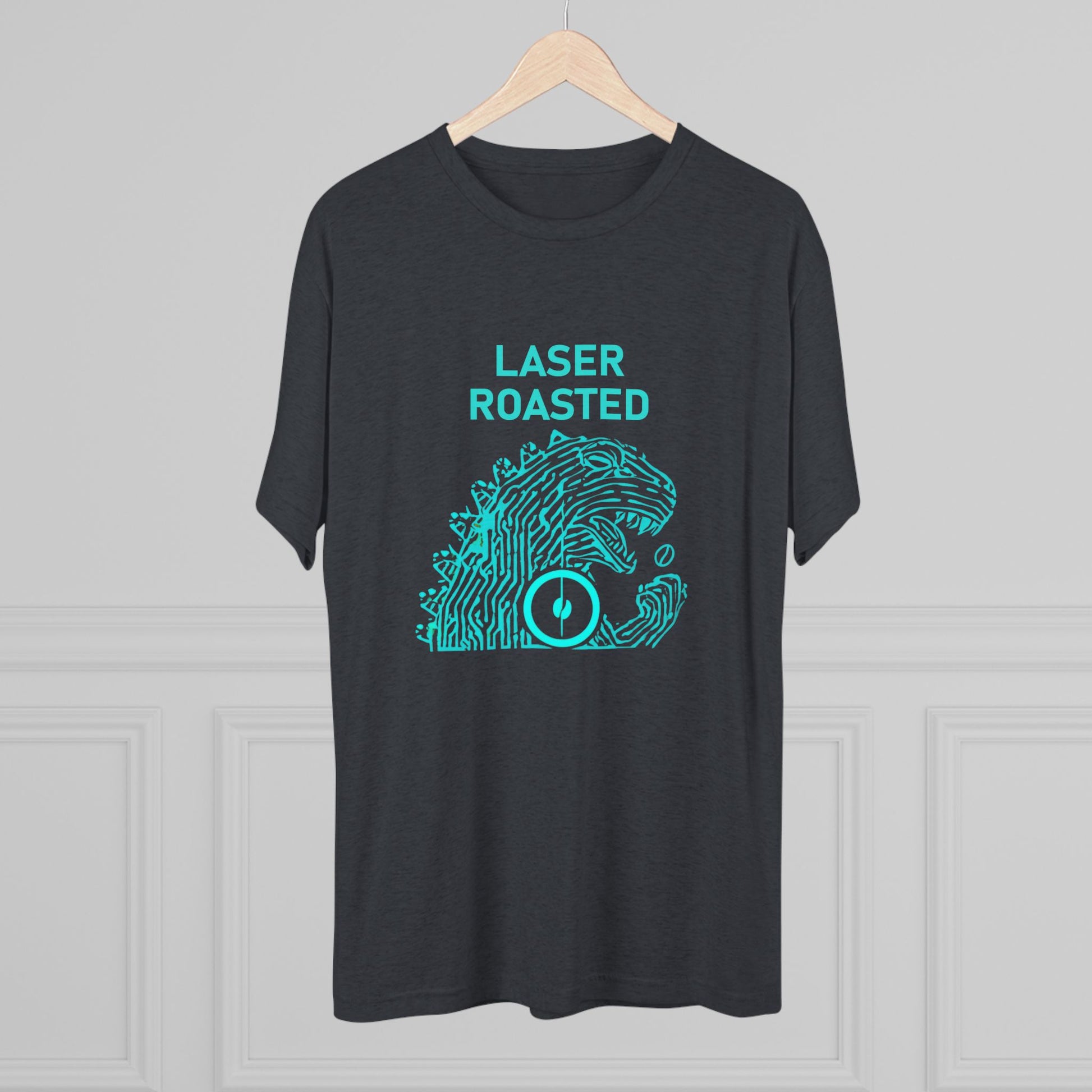 Laser Roasted Coffee Monster Crew Tee | Unisex Tri-Blend Shirt