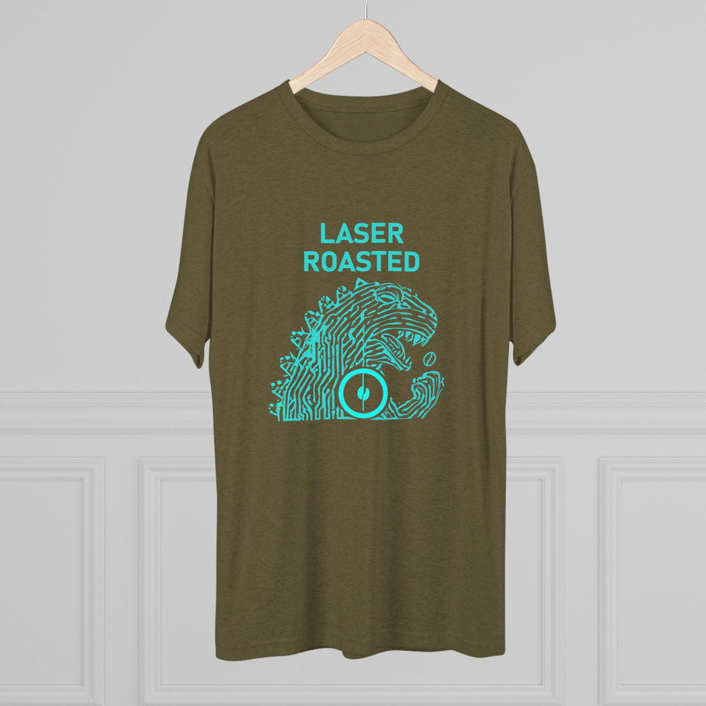 Laser Roasted Coffee Monster Crew Tee | Unisex Tri-Blend Shirt