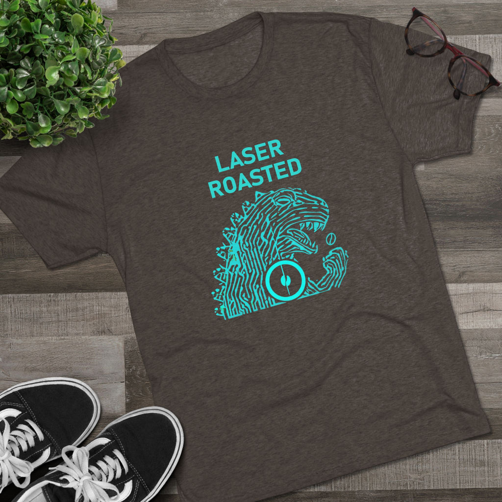 Laser Roasted Coffee Monster Crew Tee | Unisex Tri-Blend Shirt