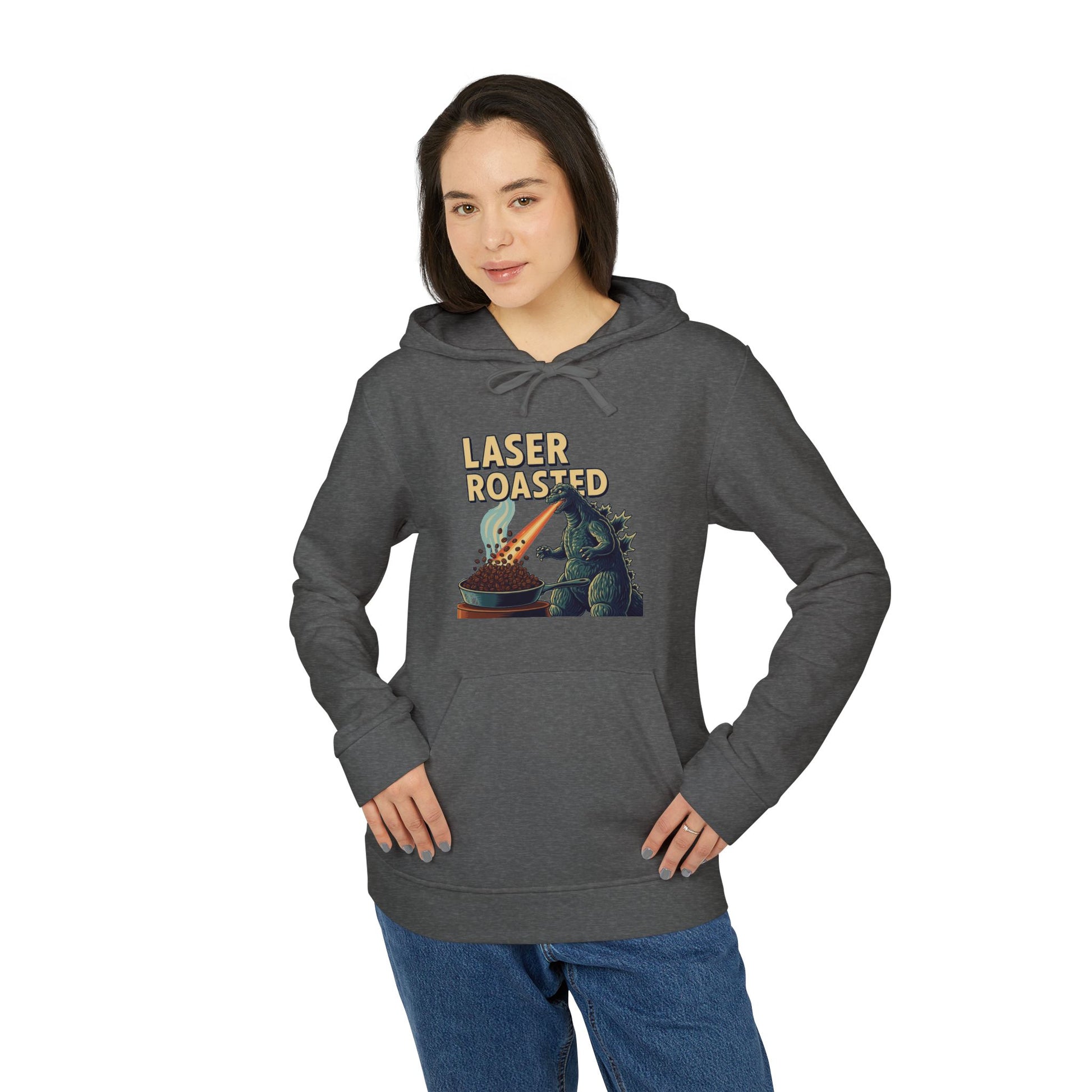 Laser Roasted Coffee Monster Hoodie – Unisex Fleece Sweatshirt by Adidas
