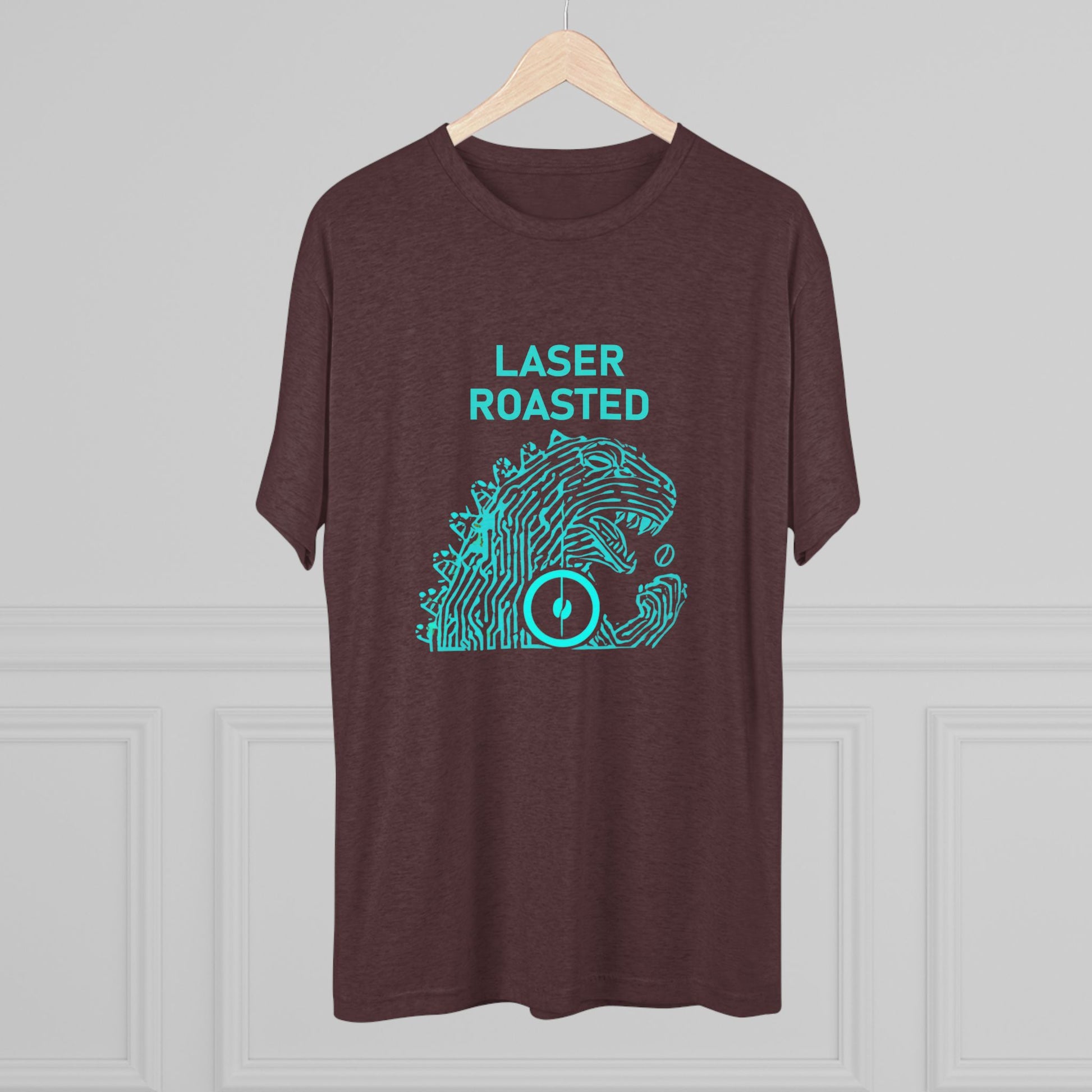 Laser Roasted Coffee Monster Crew Tee | Unisex Tri-Blend Shirt