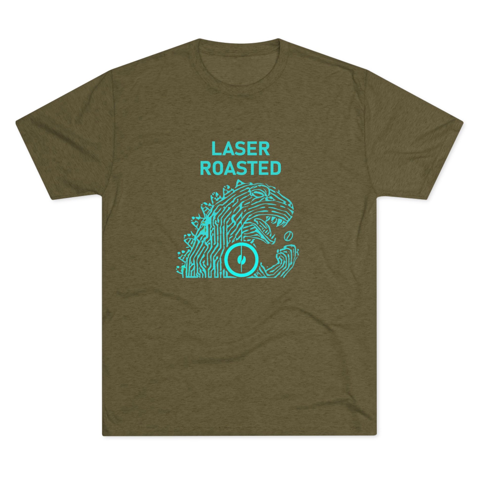 Laser Roasted Coffee Monster Crew Tee | Unisex Tri-Blend Shirt