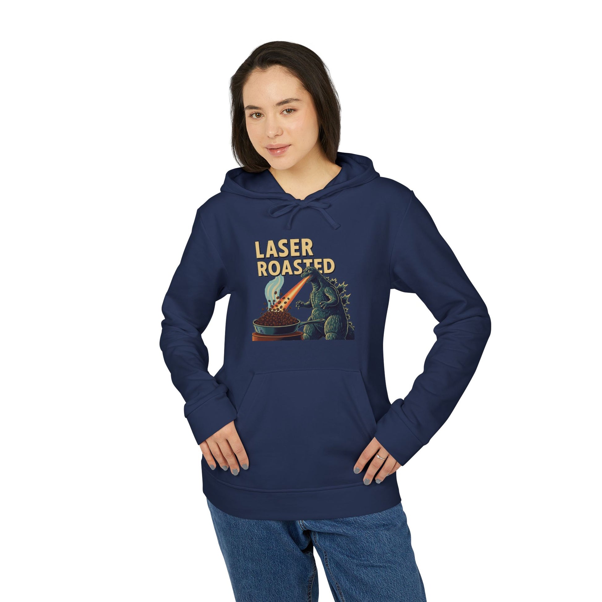 Laser Roasted Coffee Monster Hoodie – Unisex Fleece Sweatshirt by Adidas