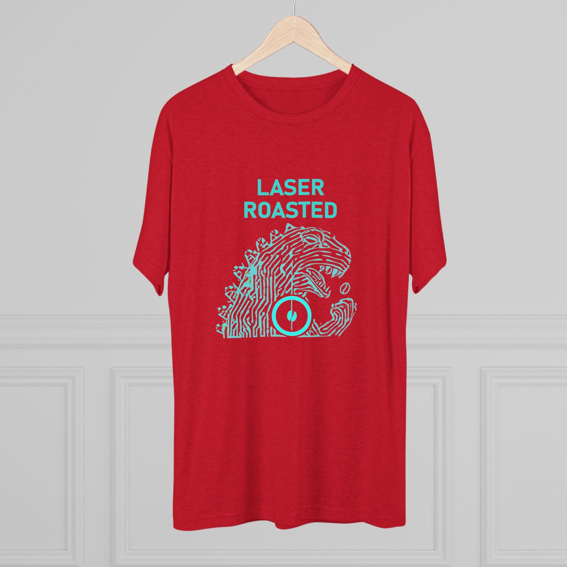 Laser Roasted Coffee Monster Crew Tee | Unisex Tri-Blend Shirt