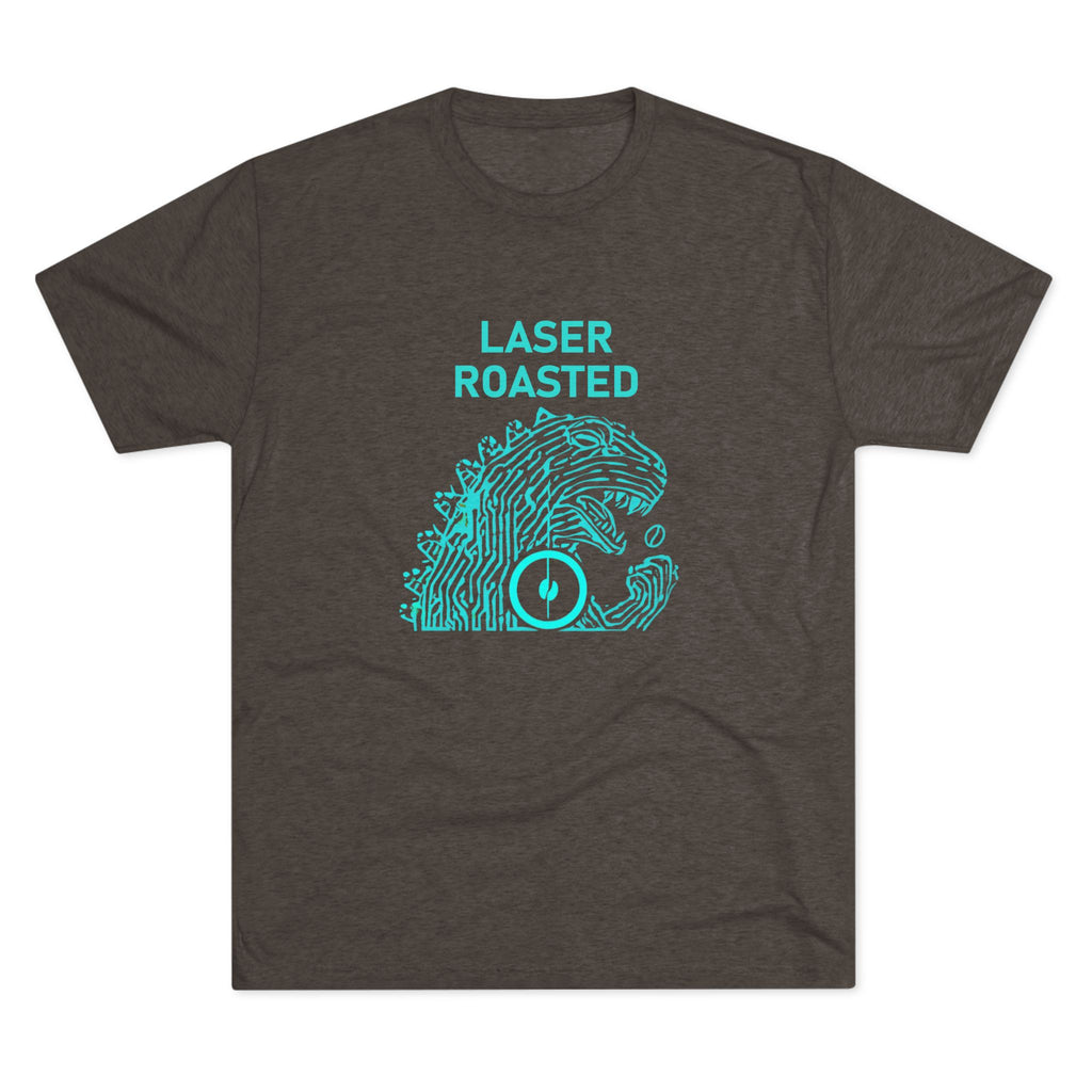 Laser Roasted Coffee Monster Crew Tee | Unisex Tri-Blend Shirt