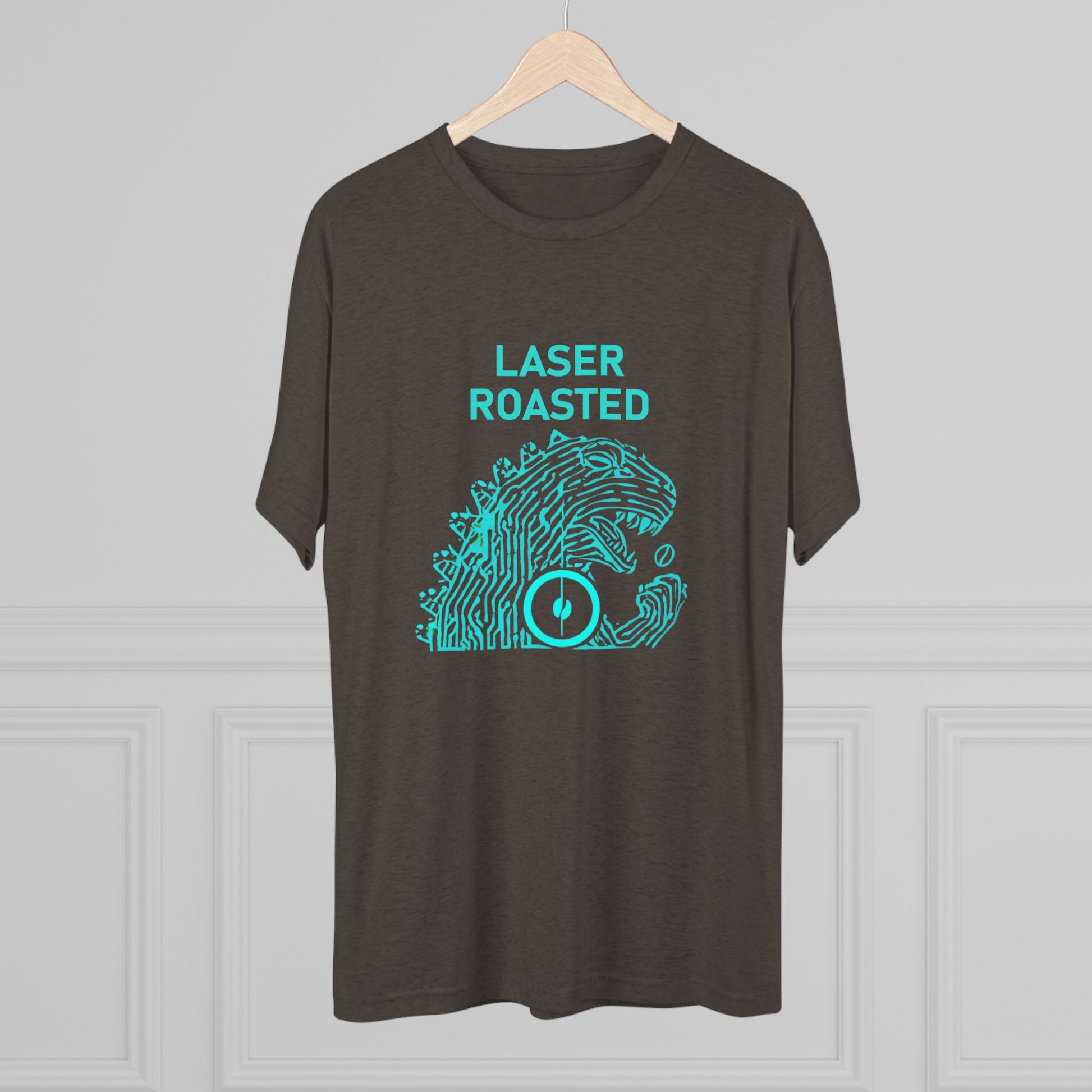 Laser Roasted Coffee Monster Crew Tee | Unisex Tri-Blend Shirt
