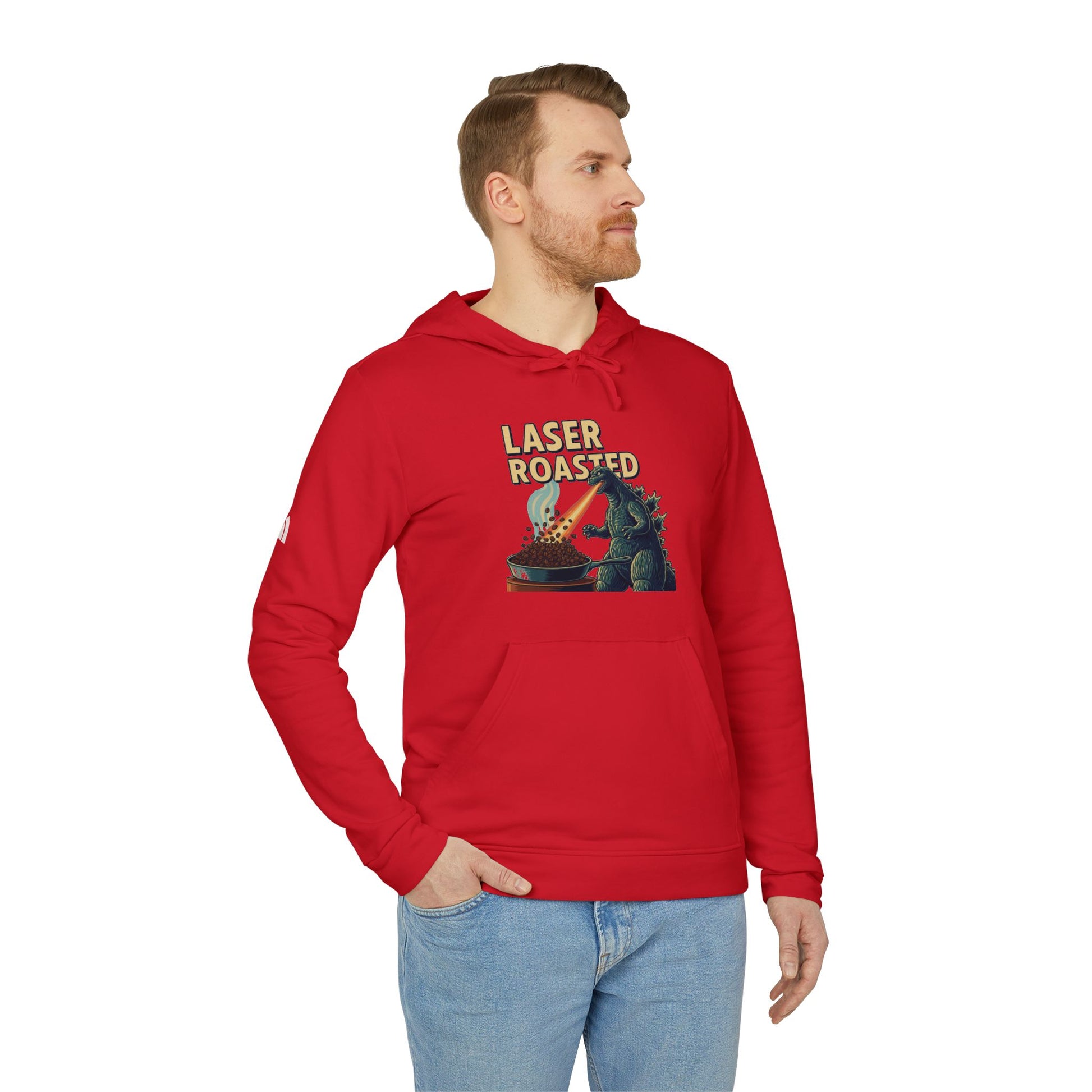 Laser Roasted Coffee Monster Hoodie – Unisex Fleece Sweatshirt by Adidas