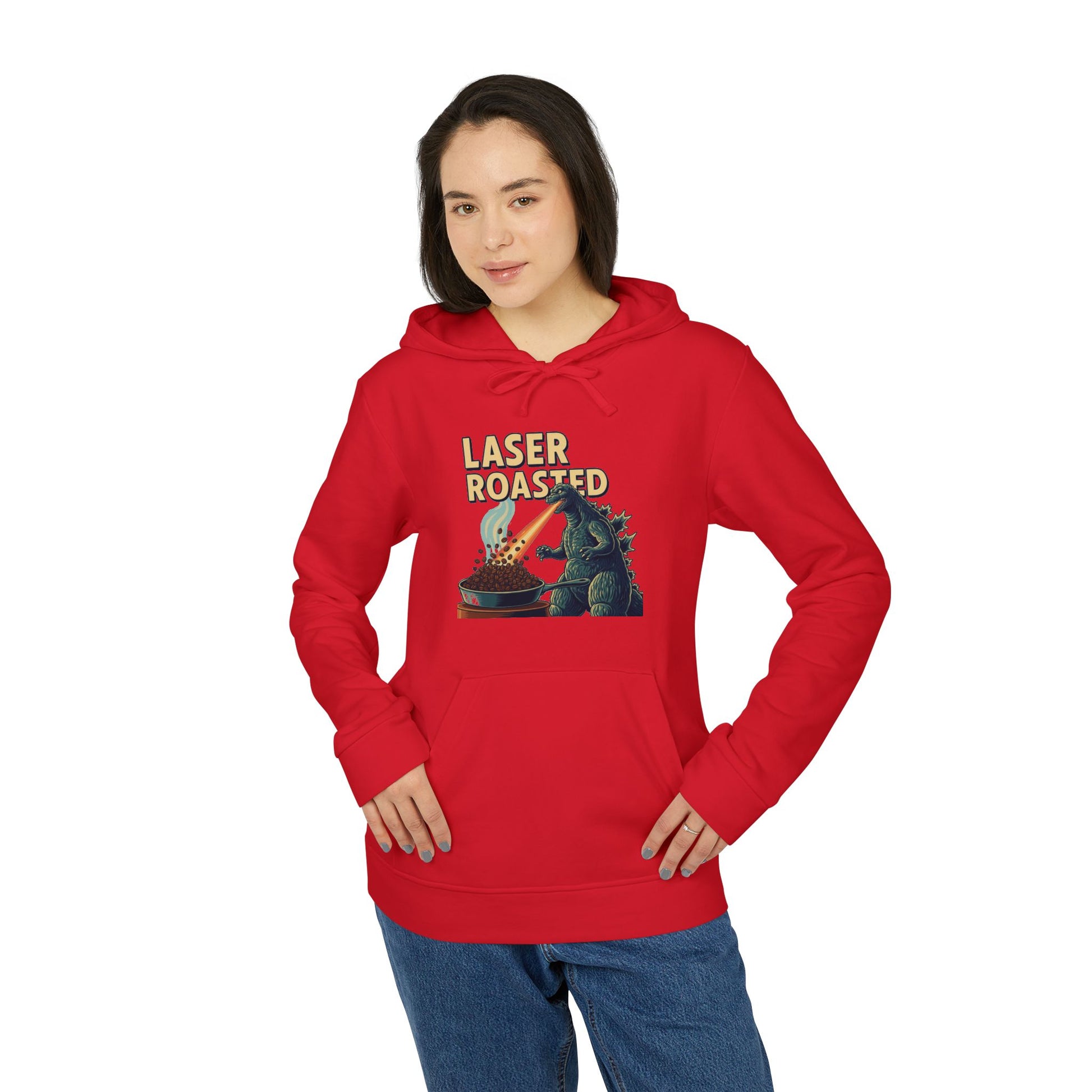Laser Roasted Coffee Monster Hoodie – Unisex Fleece Sweatshirt by Adidas