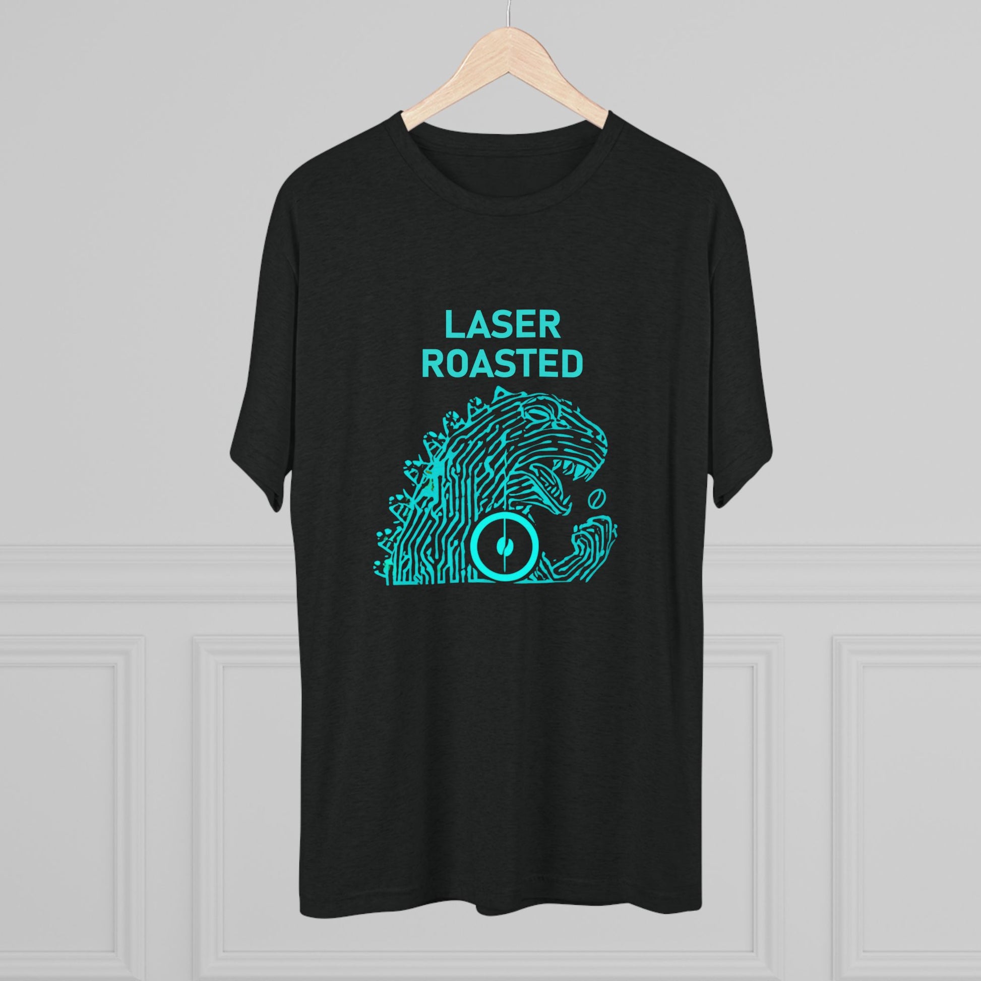 Laser Roasted Coffee Monster Crew Tee | Unisex Tri-Blend Shirt