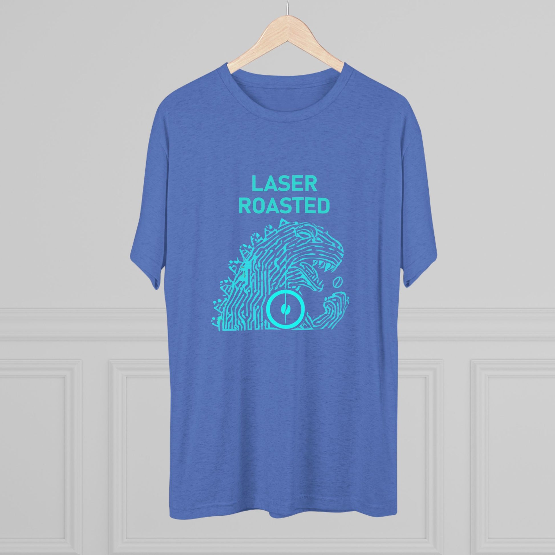 Laser Roasted Coffee Monster Crew Tee | Unisex Tri-Blend Shirt