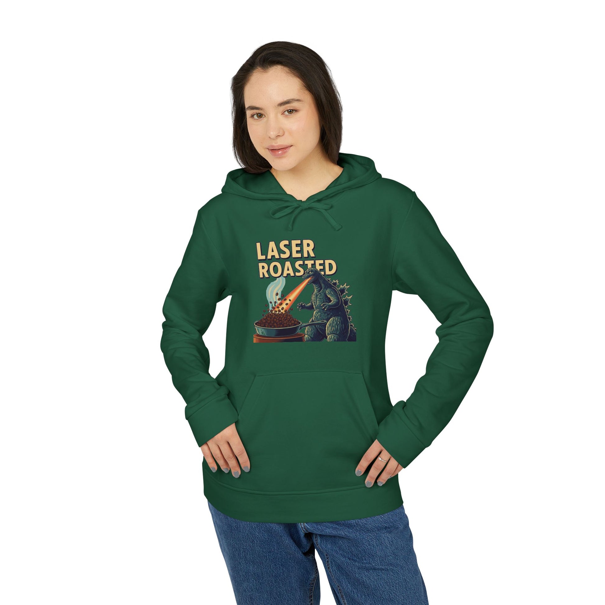 Laser Roasted Coffee Monster Hoodie – Unisex Fleece Sweatshirt by Adidas